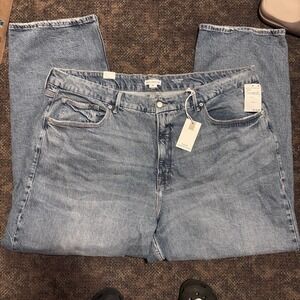 NWT Good American Good 90's Baggy Mid Rise Jeans Blue Indigo Womens Size 20 Plus